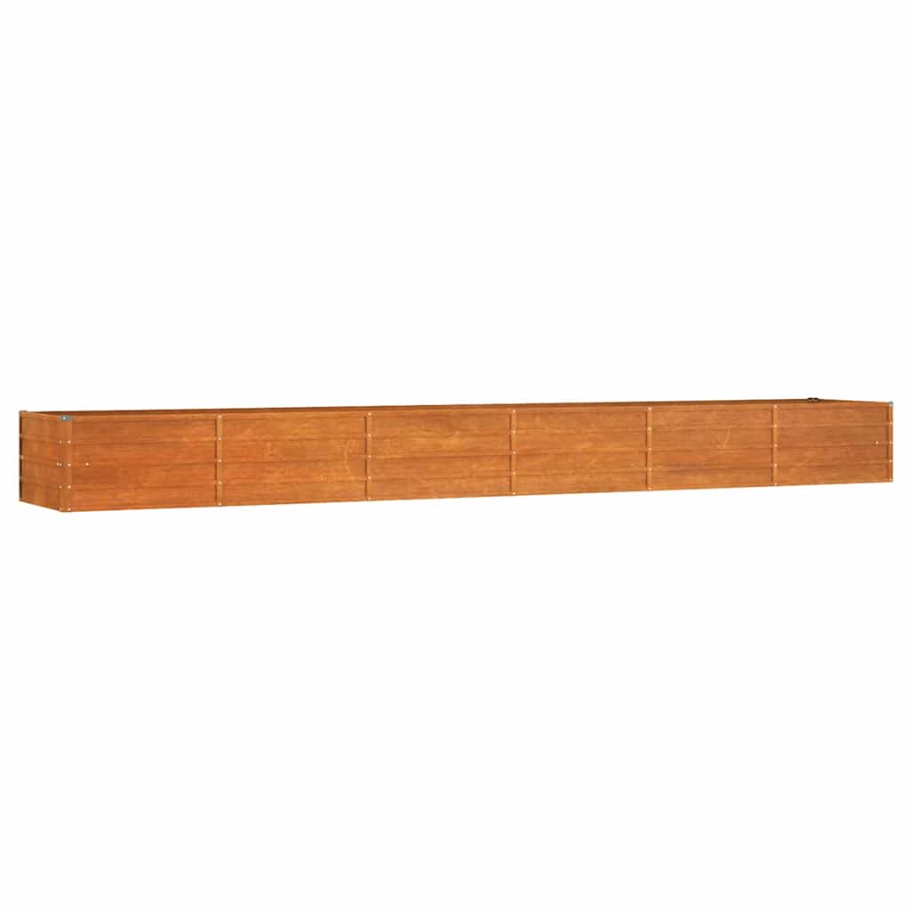 Povišena vrtna gredica boja hrđe 480 x 80 x 45 cm čelik COR-TEN