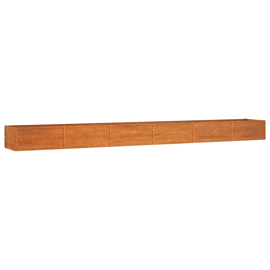 Povišena vrtna gredica boja hrđe 600 x 80 x 45 cm čelik COR-TEN