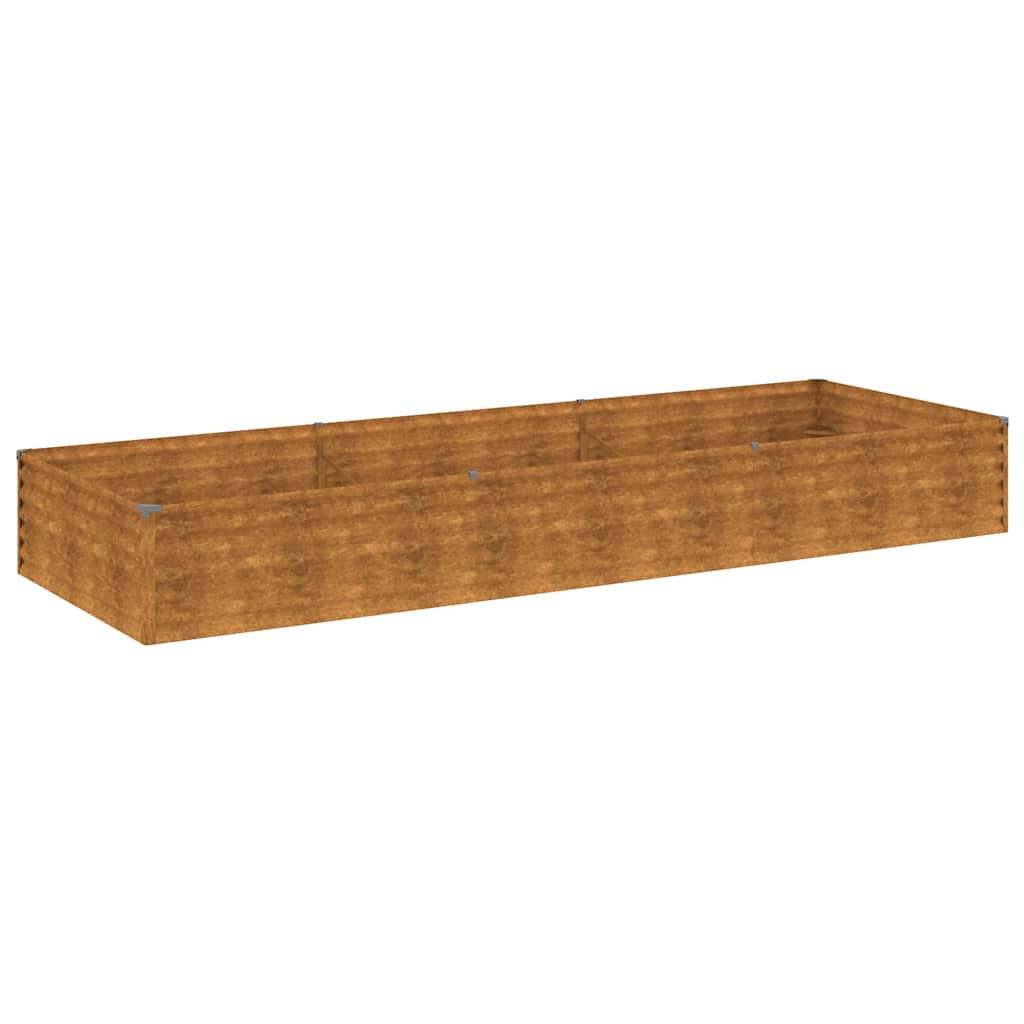 Povišena vrtna gredica 291 x 100 x 36 cm od čelika COR-TEN