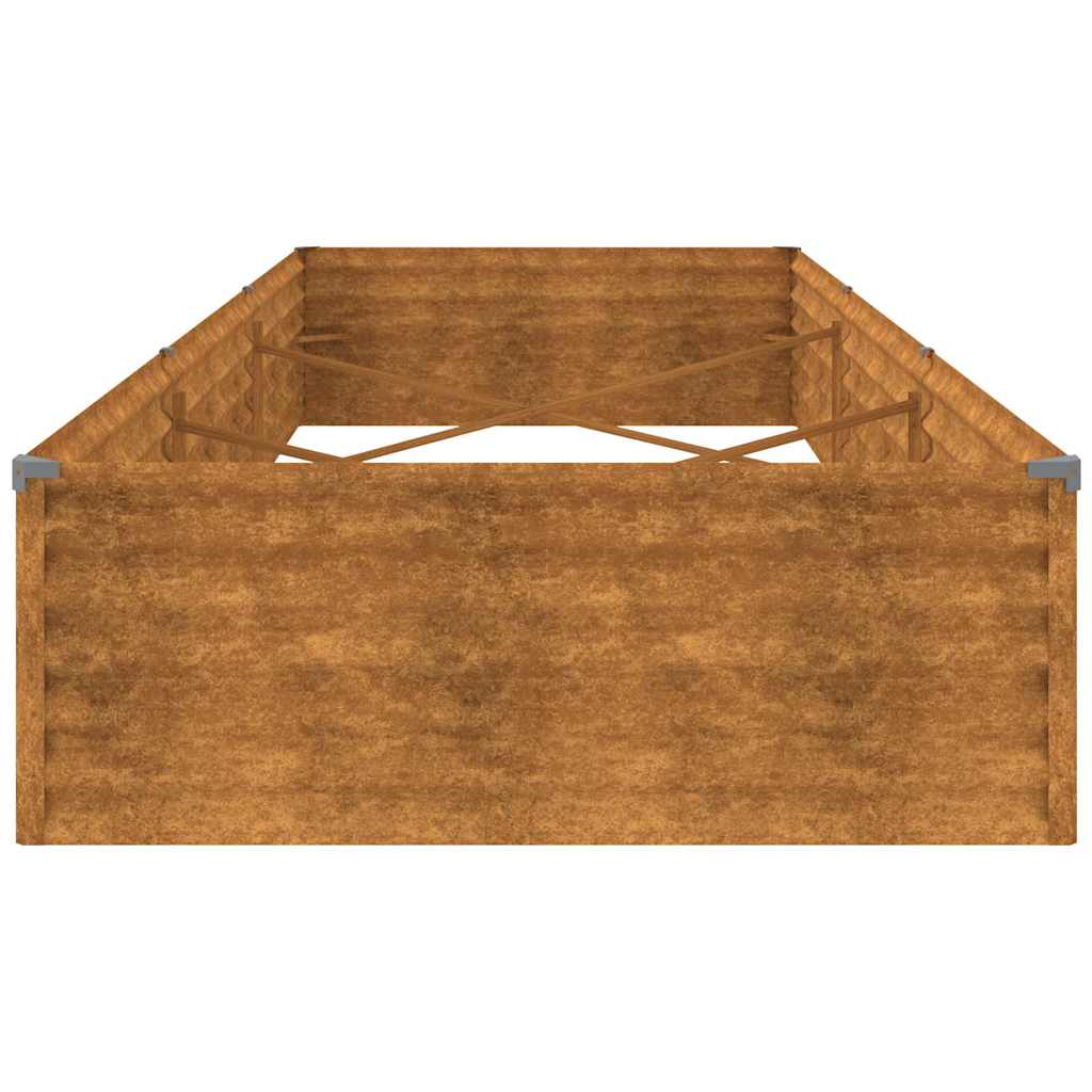 Povišena vrtna gredica 291 x 100 x 36 cm od čelika COR-TEN