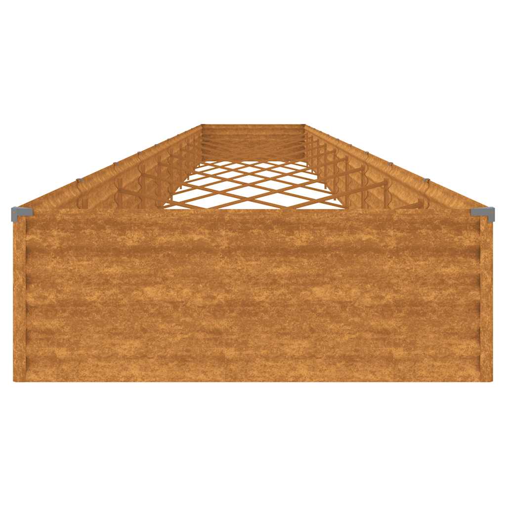 Povišena vrtna gredica 960x100x36 cm od čelika COR-TEN