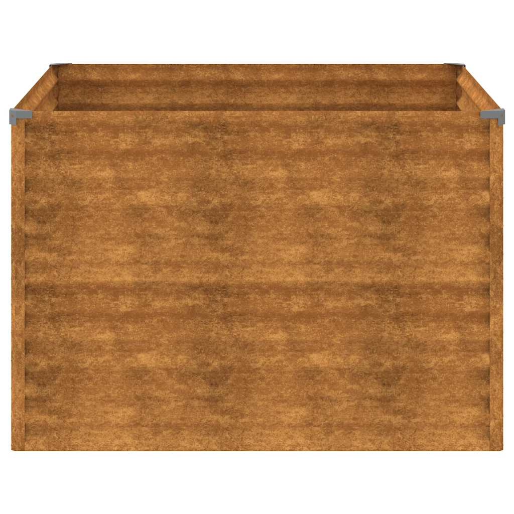 Povišena vrtna gredica 100 x 100 x 69 cm od čelika COR-TEN