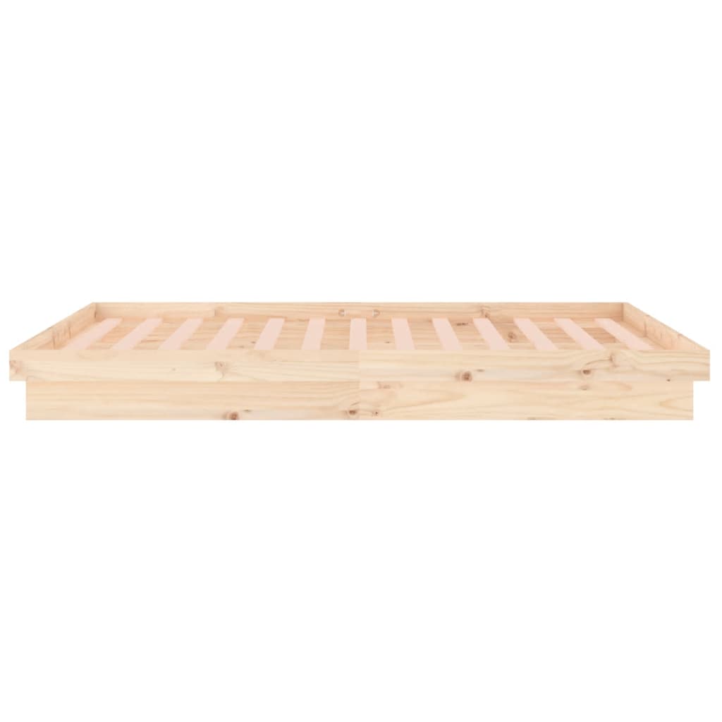 LED okvir za krevet 200 x 200 cm od masivnog drva