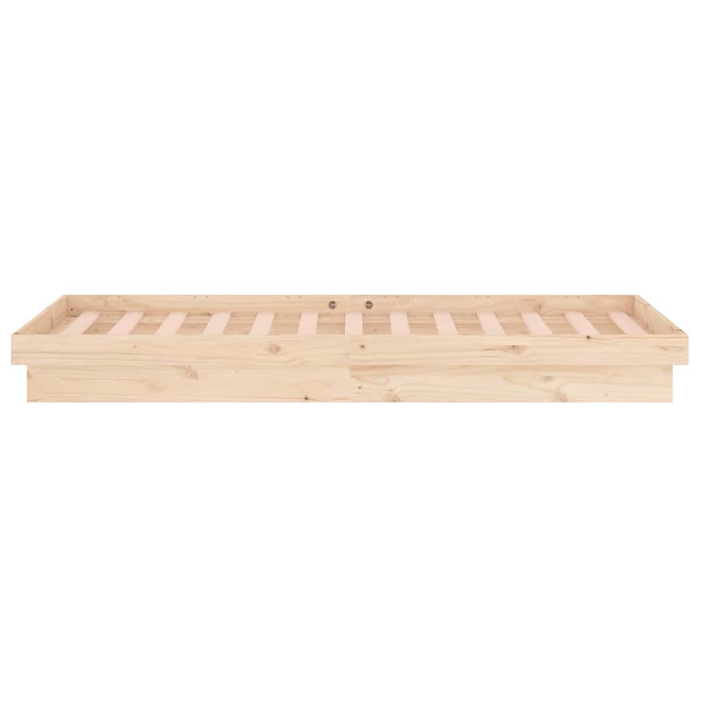 LED okvir kreveta 90 x 190 cm mali od masivnog drva