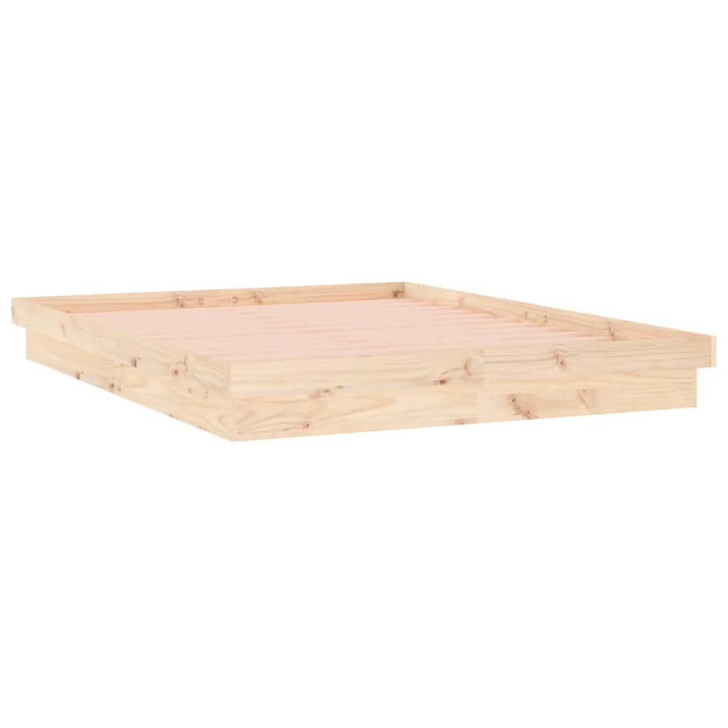 LED okvir za krevet 140 x 190 cm od masivnog drva