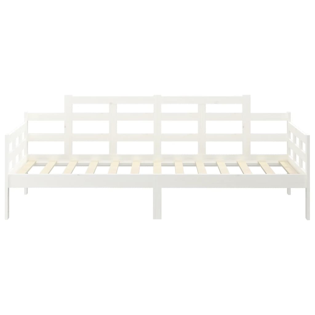 Dnevni ležaj bijeli od masivne borovine 90 x 190 cm