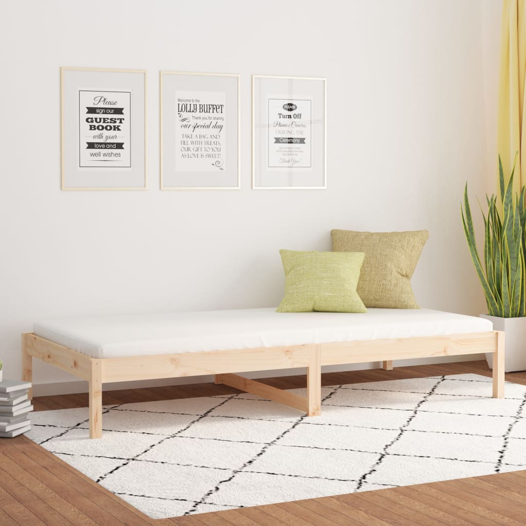 Dnevni krevet 90 x 190 cm mali masivna borovina