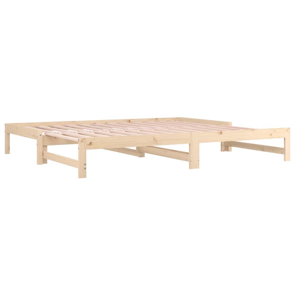 Dnevni ležaj na izvlačenje 2 x (90 x 200) cm masivna borovina
