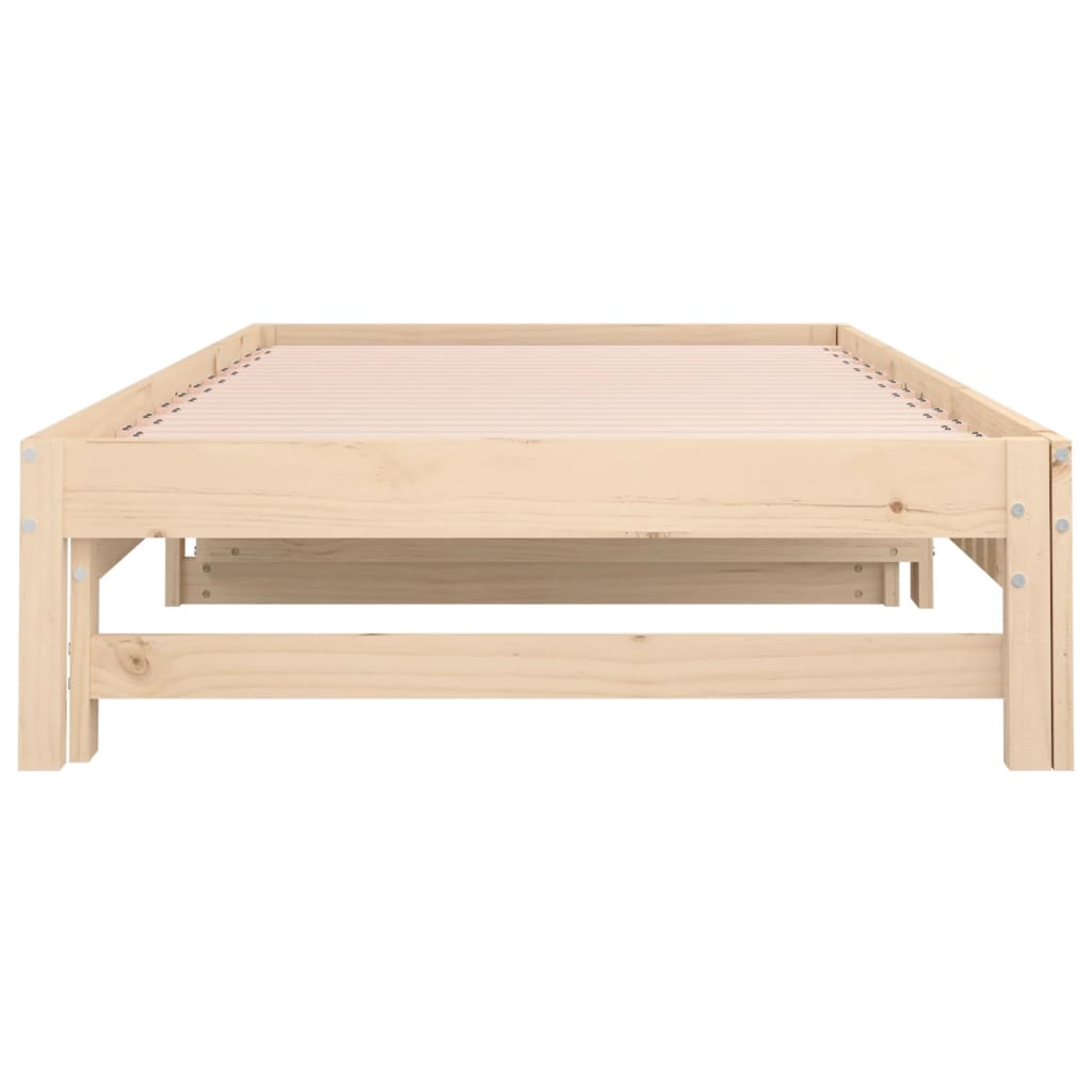 Dnevni ležaj na izvlačenje 2 x (90 x 200) cm masivna borovina