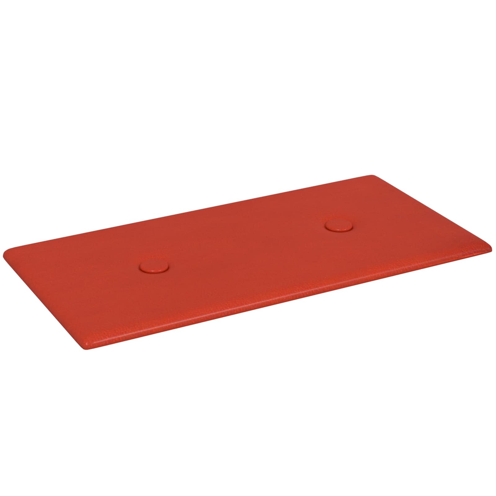 Zidna uzglavlja 12 pcs Crvena 30 x 15 cm Lažna koža