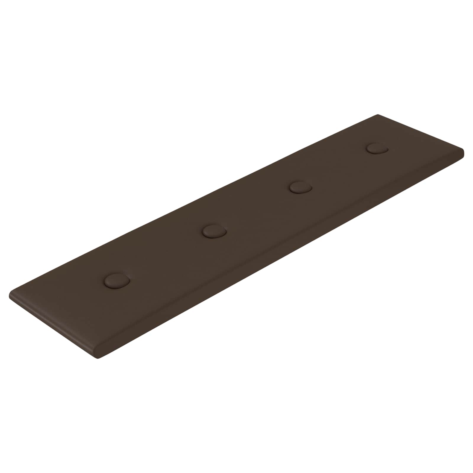 Zidna uzglavlja 12 pcs Smeđa 60 x 15 cm Lažna koža