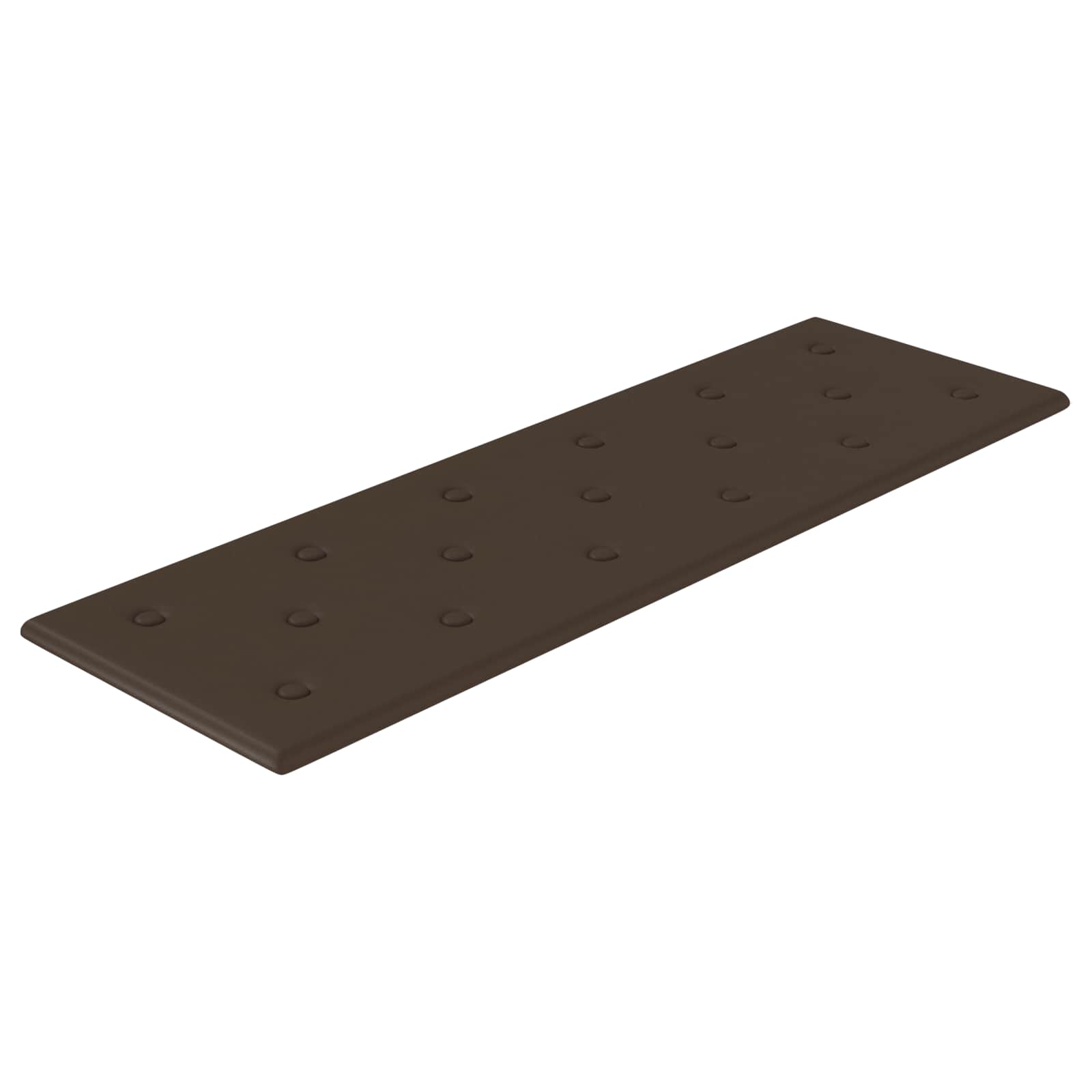 Zidna uzglavlja 12 pcs Smeđa 90 x 30 cm Lažna koža