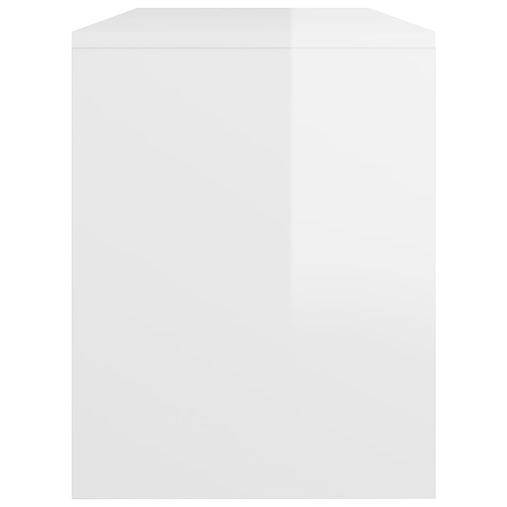 Toaletni stolac sjajni bijeli 70 x 35 x 45 cm konstruirano drvo