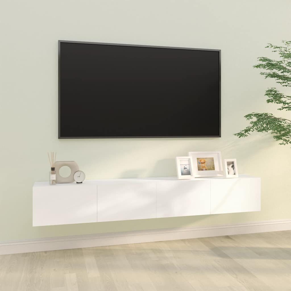 Zidni TV ormarići 2 kom bijeli 100x30x30 cm konstruirano drvo