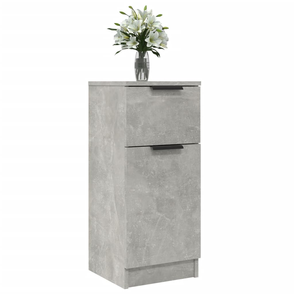 Komode 2 kom siva boja betona 30 x 30 x 70 cm konstruirano drvo