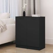 Komode 2 kom crne 30 x 30 x 70 cm od konstruiranog drva