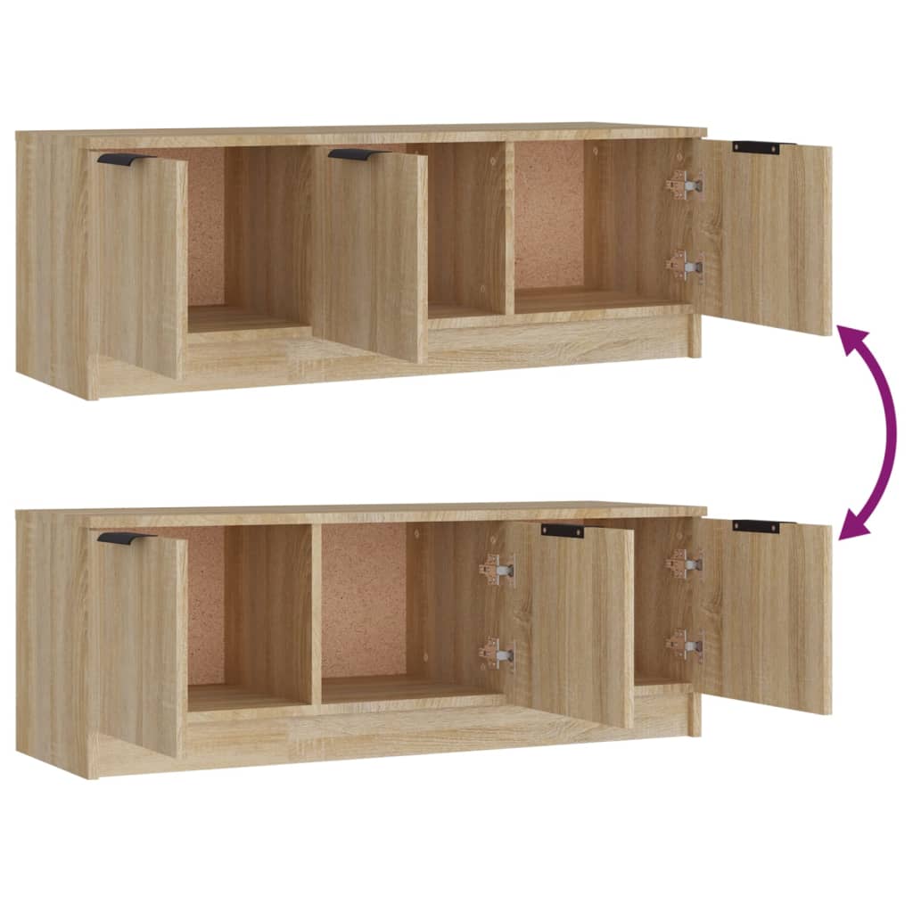 TV ormarić boja hrasta 102x35x36,5 cm od konstruiranog drva