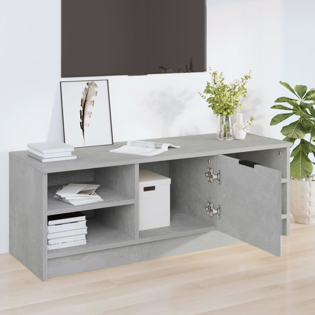 TV ormarić boja betona 102x35,5x36,5 cm konstruirano drvo