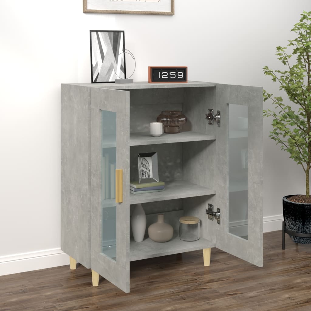 Komoda siva boja betona 69,5x34x90 cm od konstruiranog drva