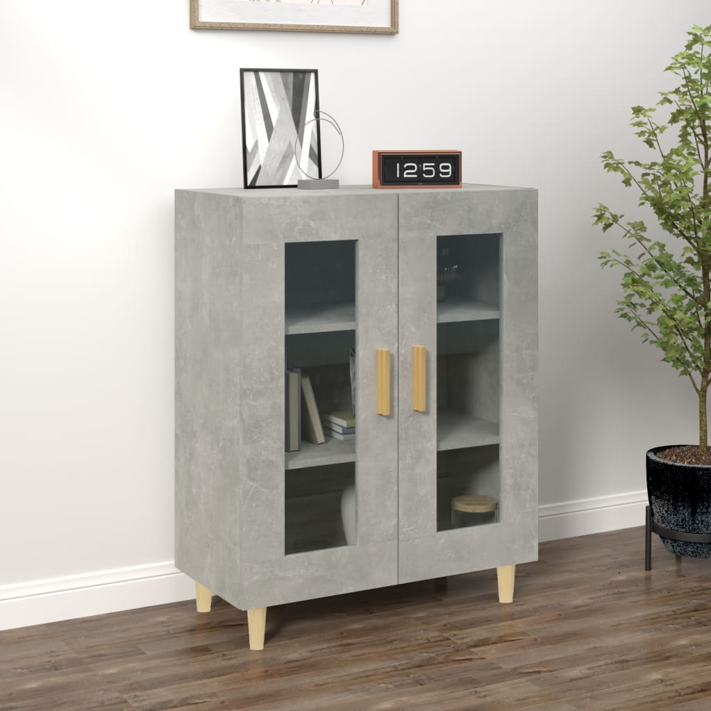 Komoda siva boja betona 69,5x34x90 cm od konstruiranog drva