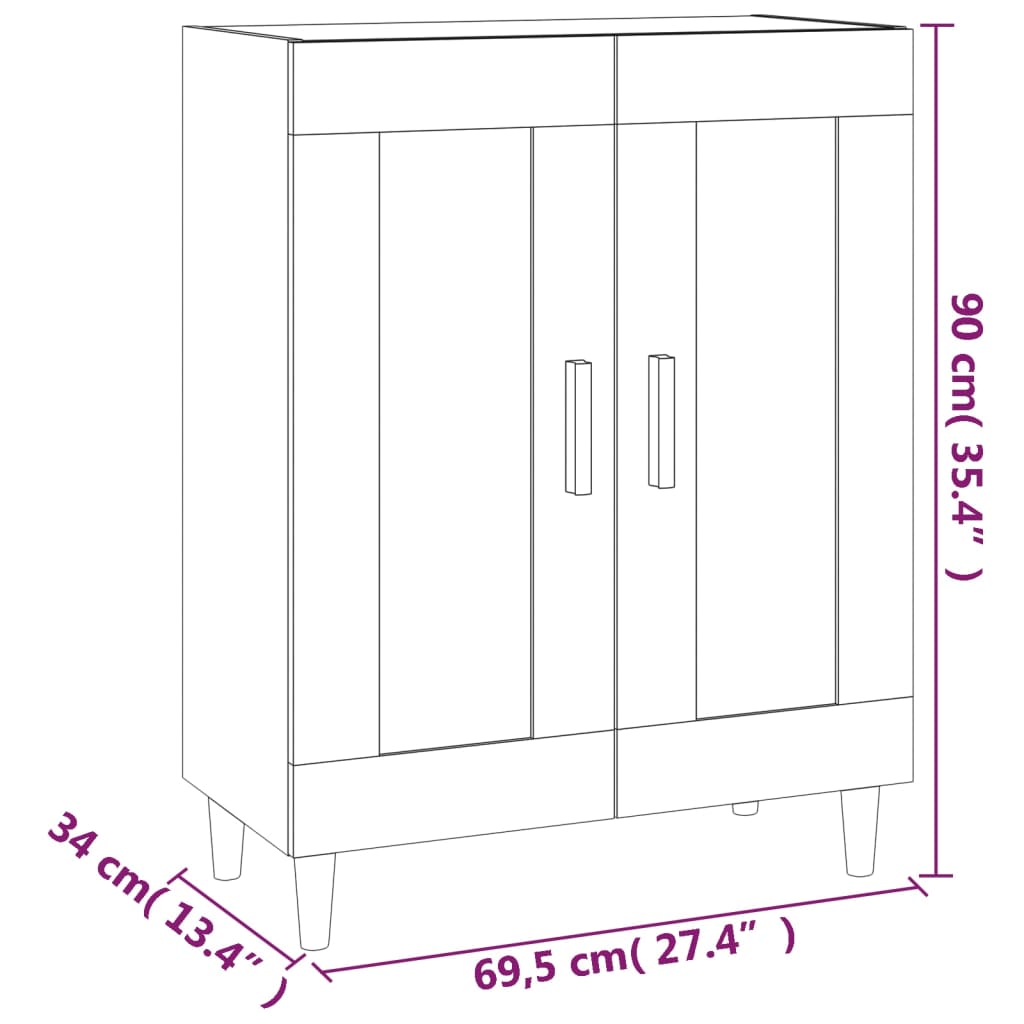 Komoda boja hrasta sonome 69,5x34x90 cm od konstruiranog drva