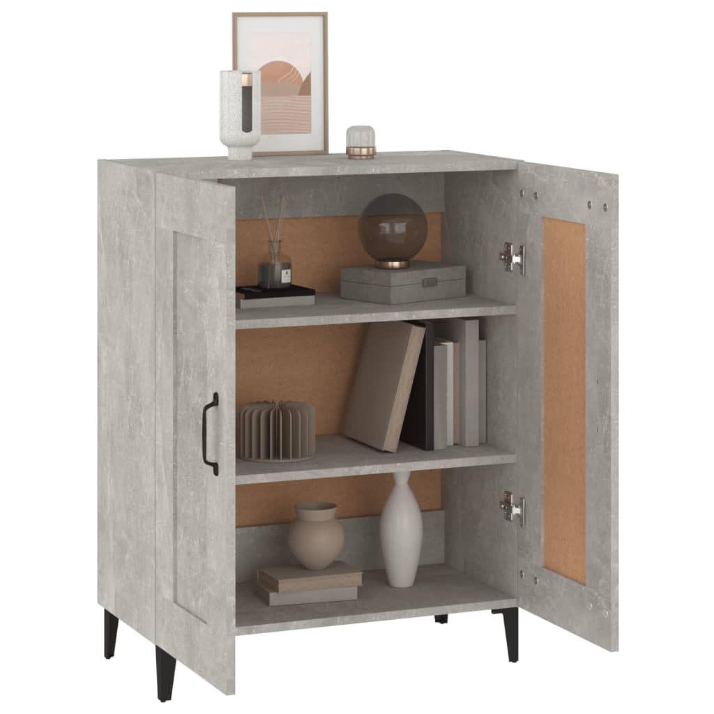 Komoda siva boja betona 69,5 x 34 x 90 cm od konstruiranog drva