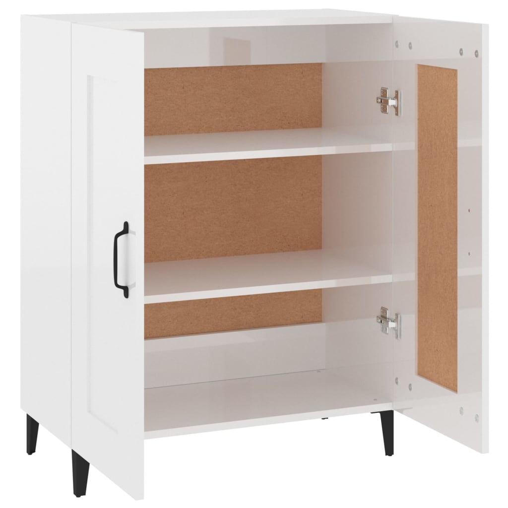 Komoda sjajna bijela 69,5x34x90 cm od konstruiranog drva