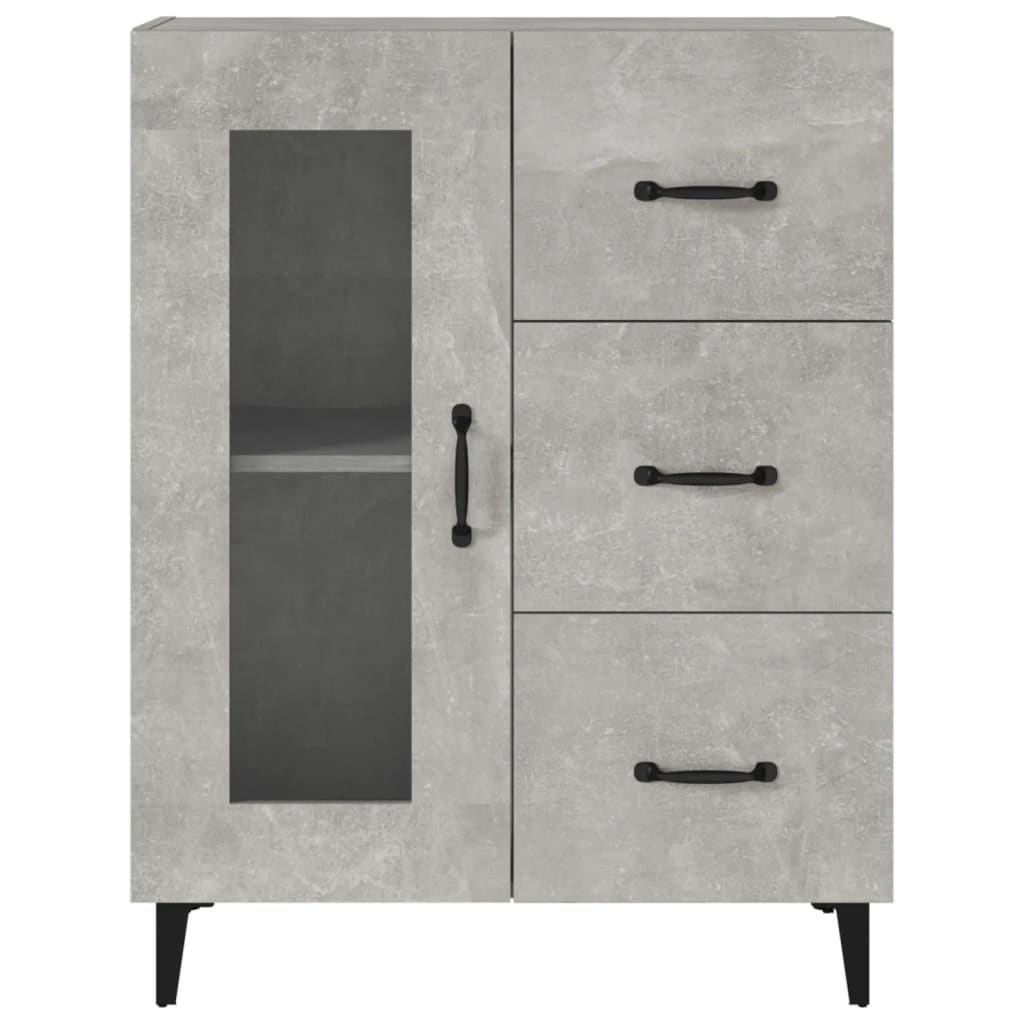 Komoda siva boja betona 69,5x34x90 cm od konstruiranog drva