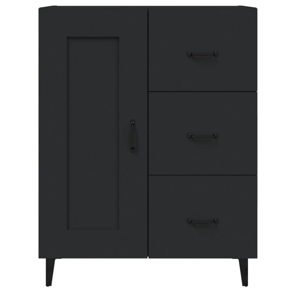 Komoda crna 69,5 x 34 x 90 cm od konstruiranog drva