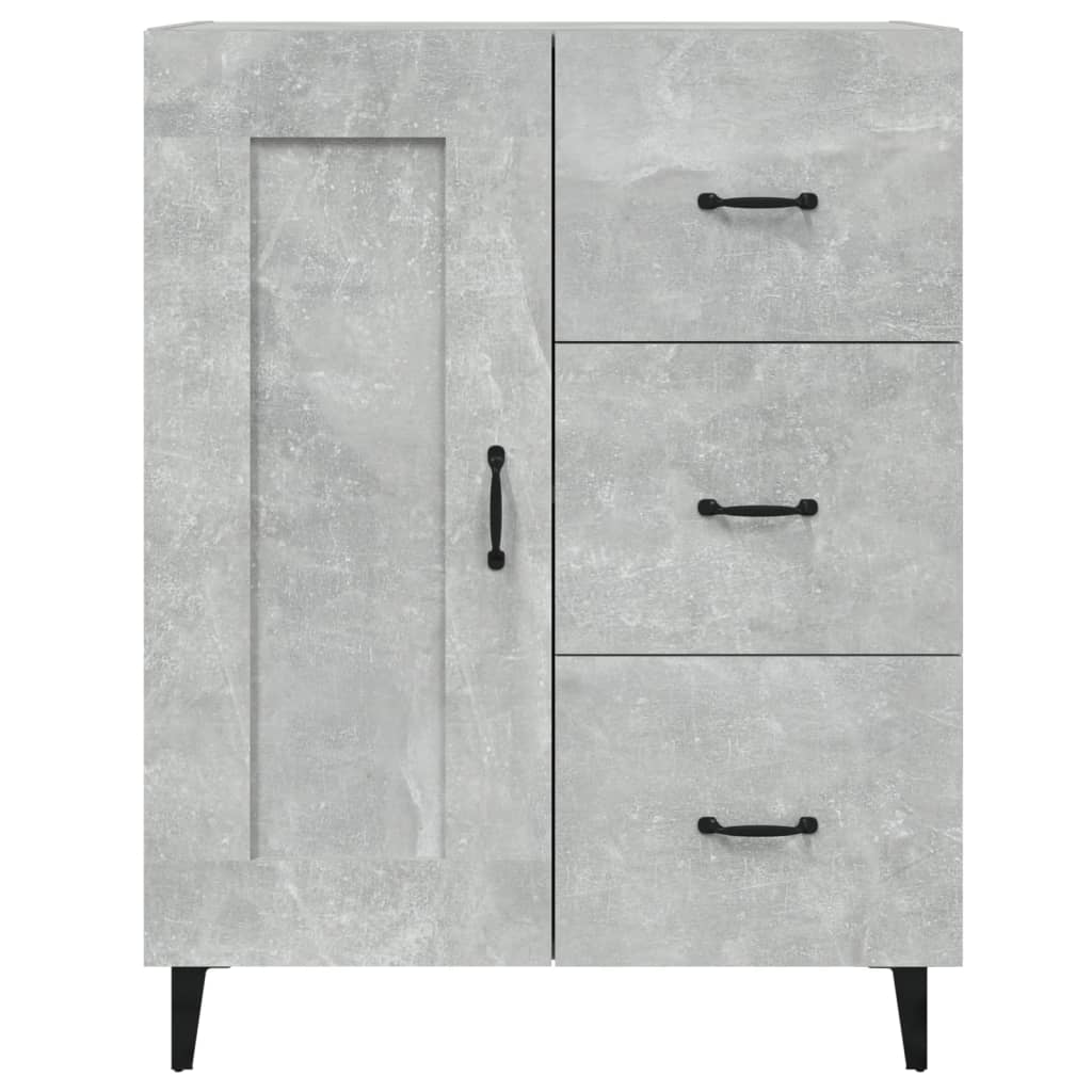 Komoda siva boja betona 69,5 x 34 x 90 cm od konstruiranog drva
