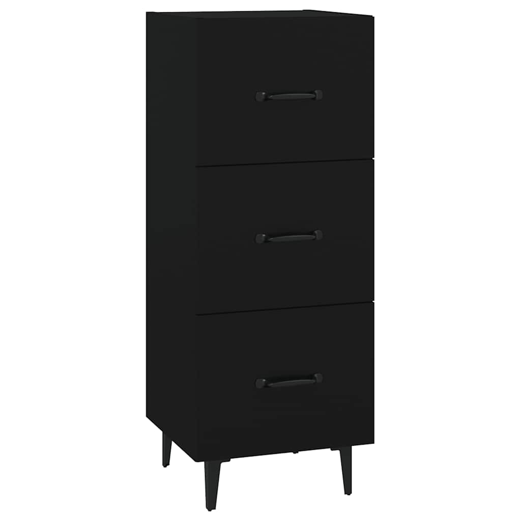 Komoda crna 34,5 x 34 x 90 cm od konstruiranog drva