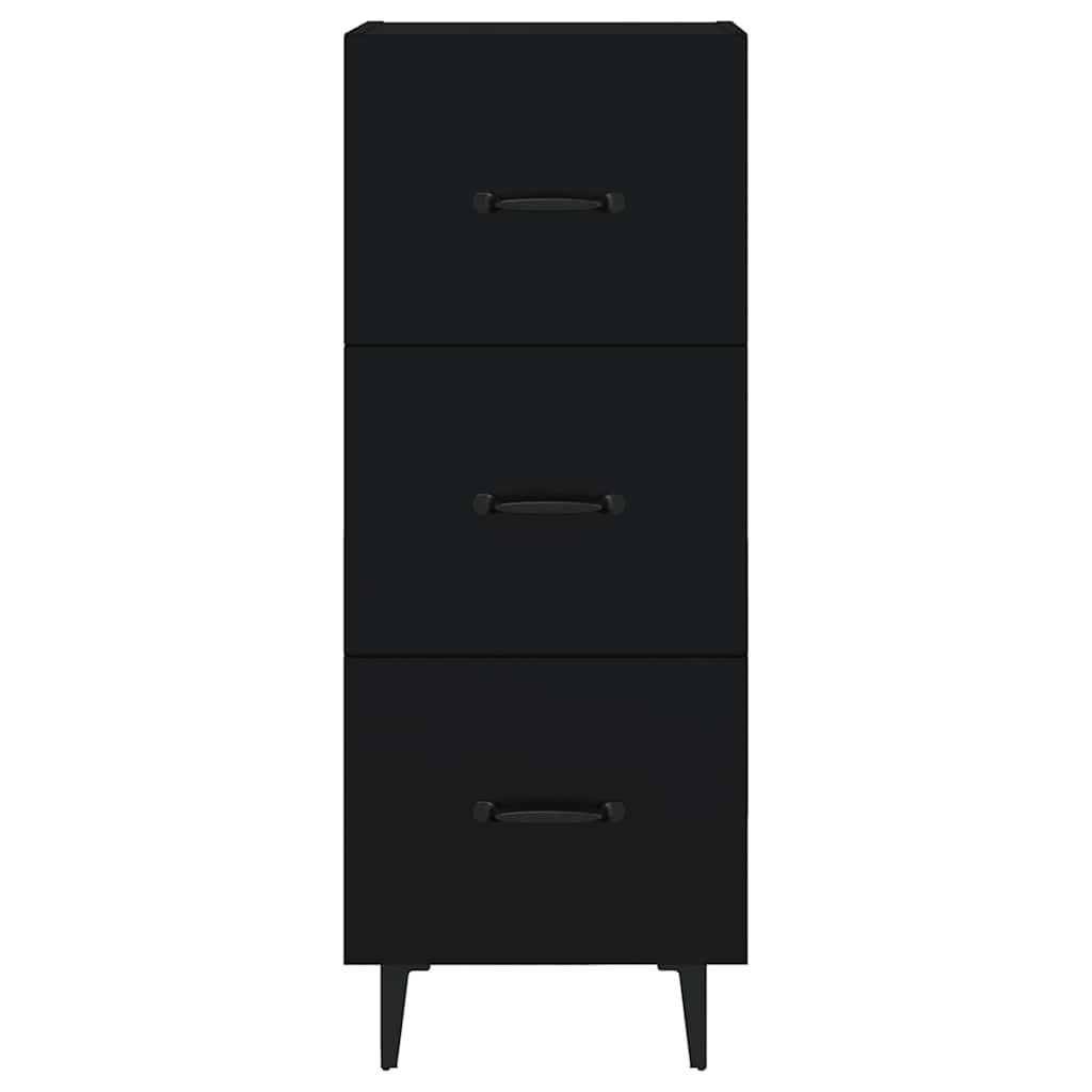 Komoda crna 34,5 x 34 x 90 cm od konstruiranog drva