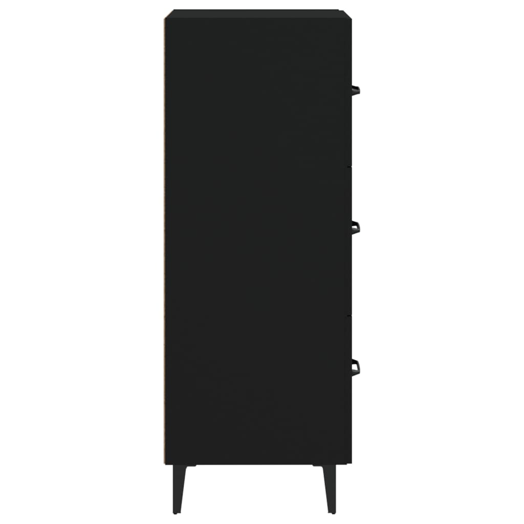 Komoda crna 34,5 x 34 x 90 cm od konstruiranog drva