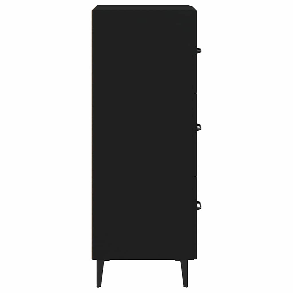Komoda crna 34,5 x 34 x 90 cm od konstruiranog drva