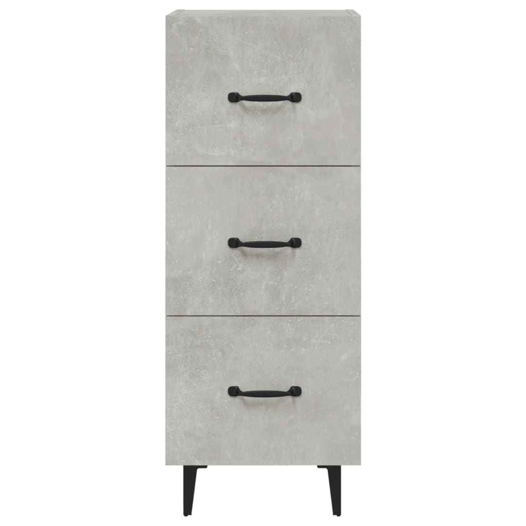 Komoda siva boja betona 34,5x34x90 cm od konstruiranog drva