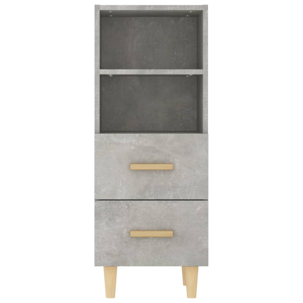 Komoda siva boja betona 34,5x34x90 cm od konstruiranog drva