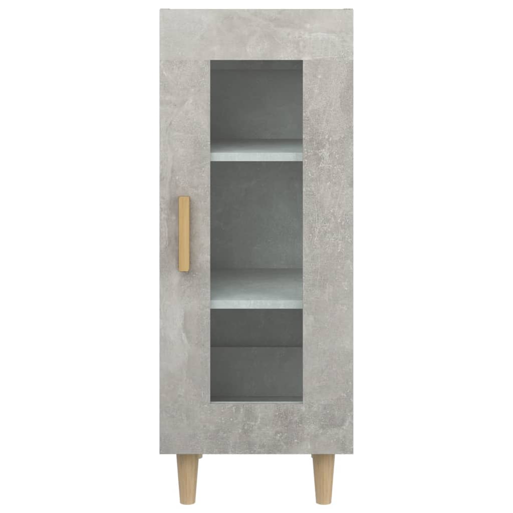 Komoda siva boja betona 34,5x34x90 cm od konstruiranog drva