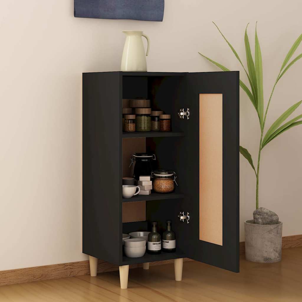 Komoda crna 34,5 x 34 x 90 cm od konstruiranog drva