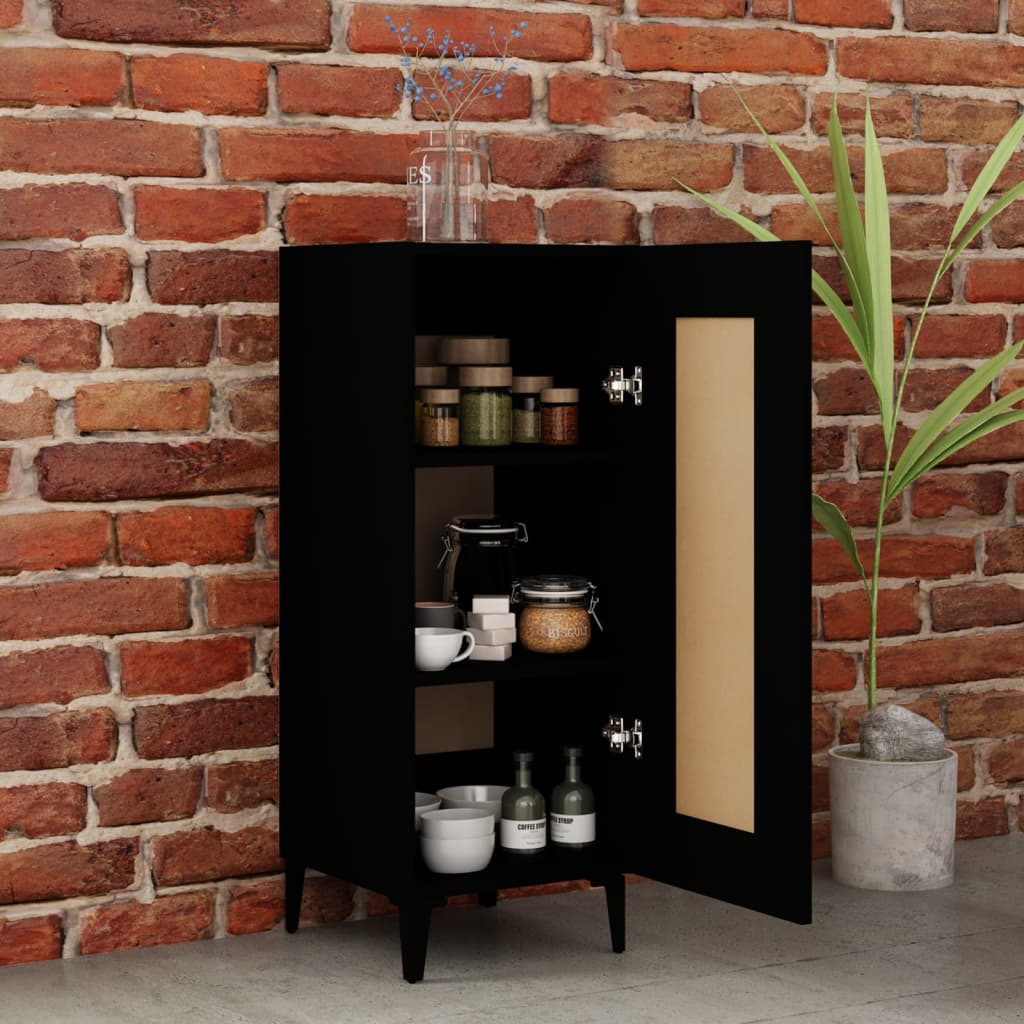 Komoda crna 34,5 x 34 x 90 cm od konstruiranog drva