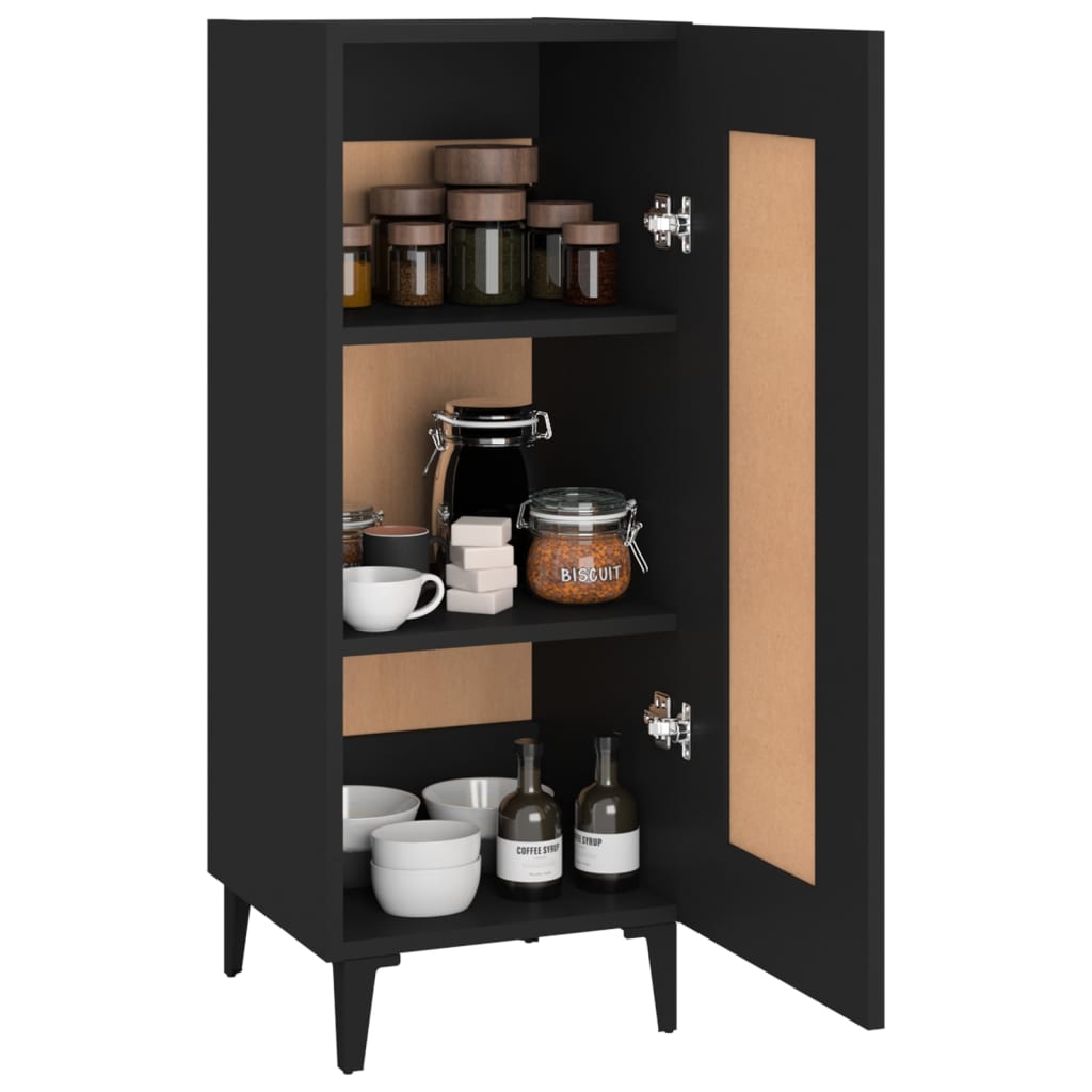 Komoda crna 34,5 x 34 x 90 cm od konstruiranog drva