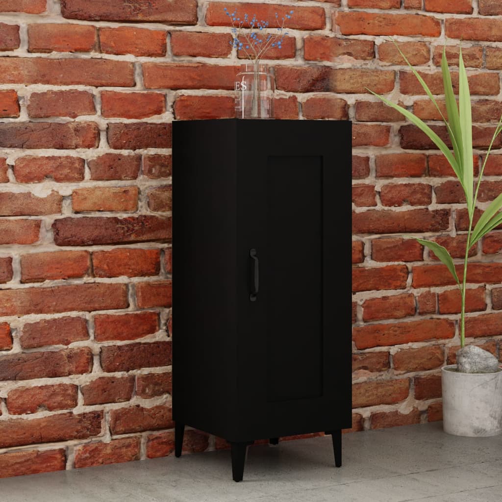 Komoda crna 34,5 x 34 x 90 cm od konstruiranog drva