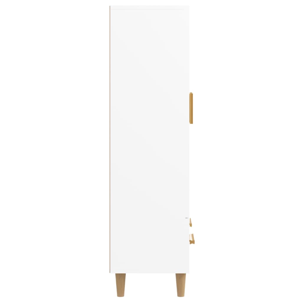 Visoka komoda bijela 70 x 31 x 115 cm od konstruiranog drva