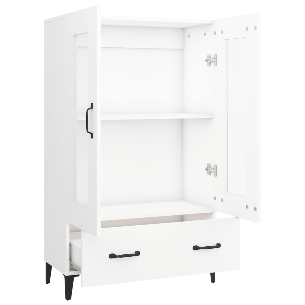 Visoka komoda bijela 70 x 31 x 115 cm od konstruiranog drva