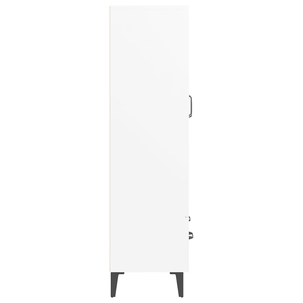 Visoka komoda bijela 70 x 31 x 115 cm od konstruiranog drva