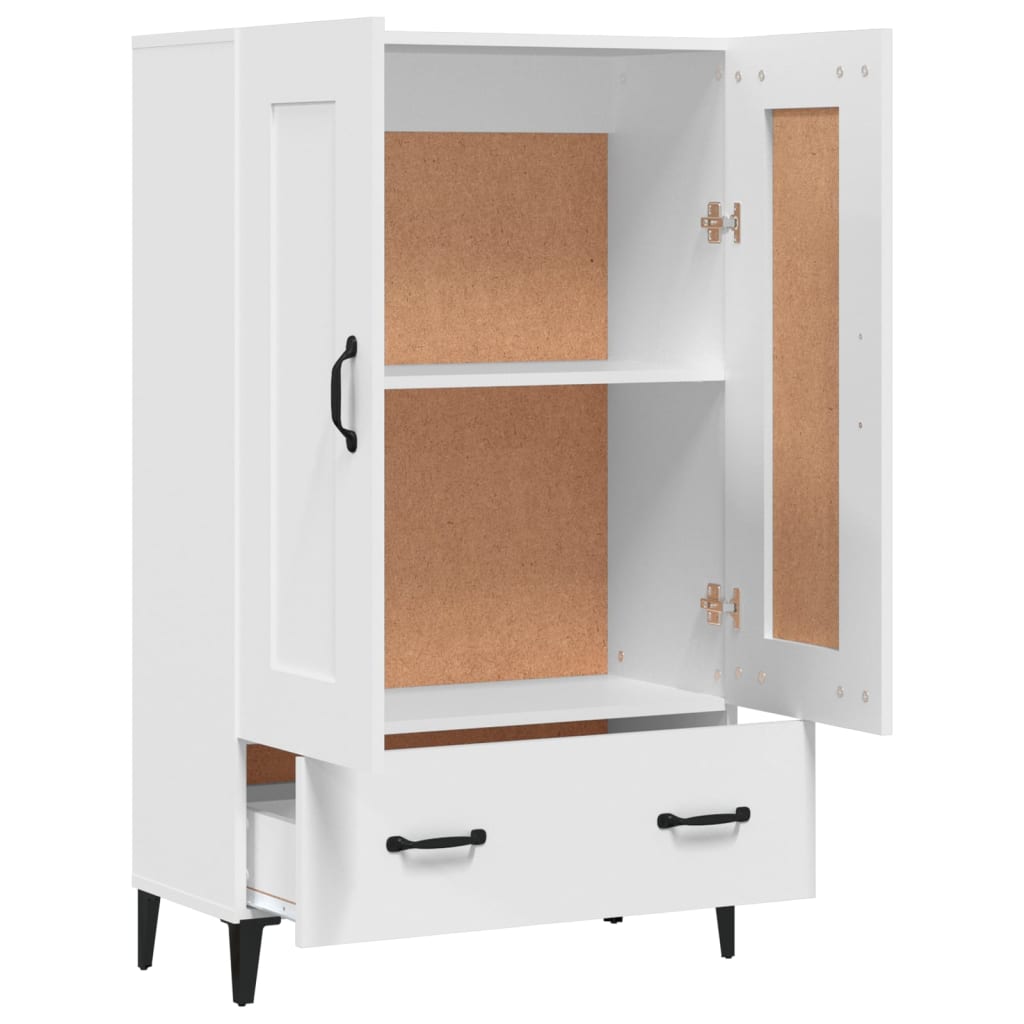 Visoka komoda bijela 70 x 31 x 115 cm od konstruiranog drva