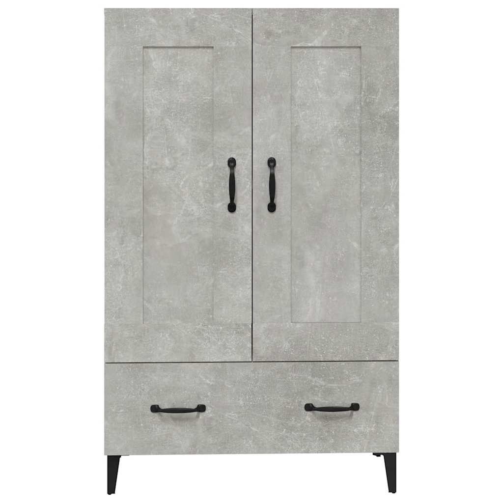 Visoka komoda siva boja betona 70x31x115 cm konstruirano drvo