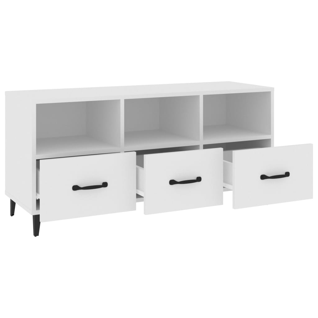 TV ormarić bijeli 102 x 35 x 50 cm od konstruiranog drva