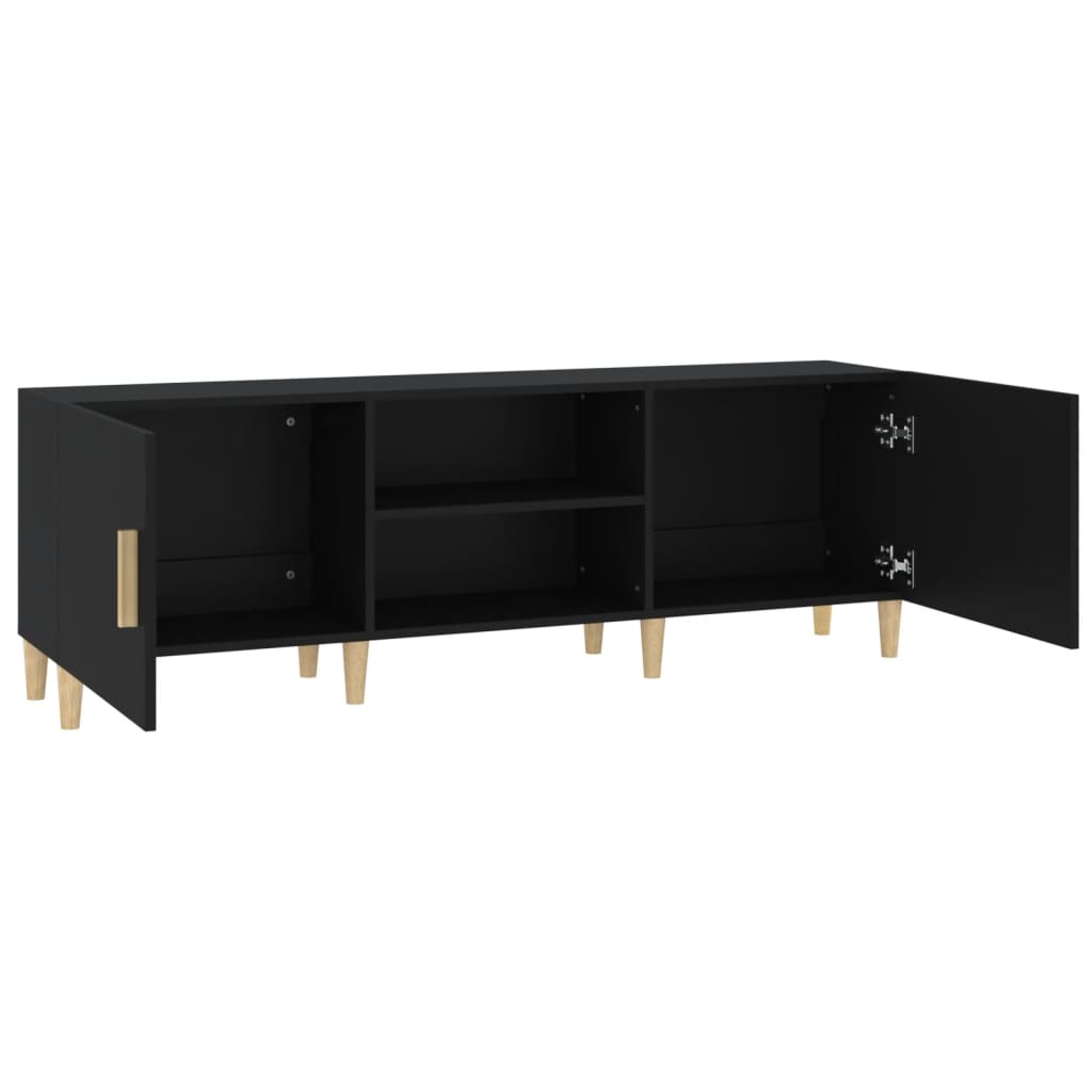 TV ormarić crni 150 x 30 x 50 cm od konstruiranog drva