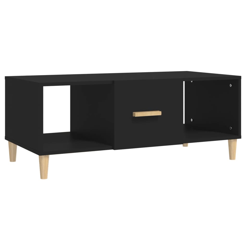 Stolić za kavu crni 102 x 50 x 40 cm od konstruiranog drva