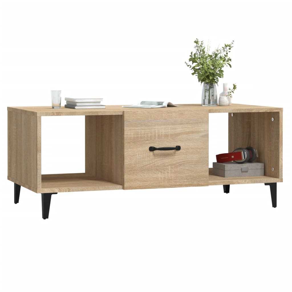 Stolić za kavu boja hrasta 102x50x40 cm konstruirano drvo